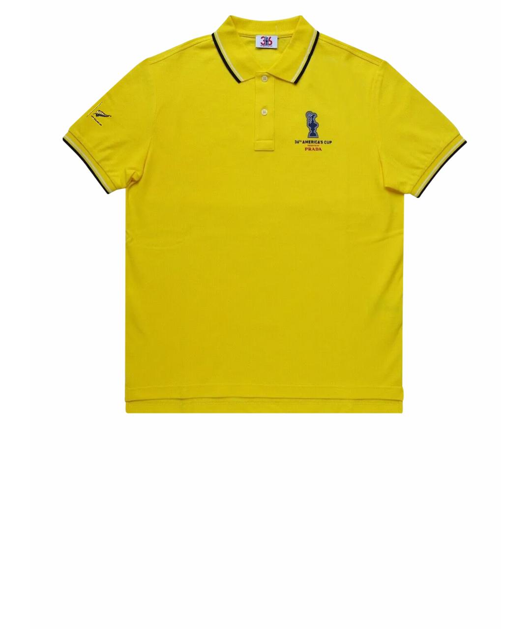 PRADA Желтая хлопковая футболка, фото 1