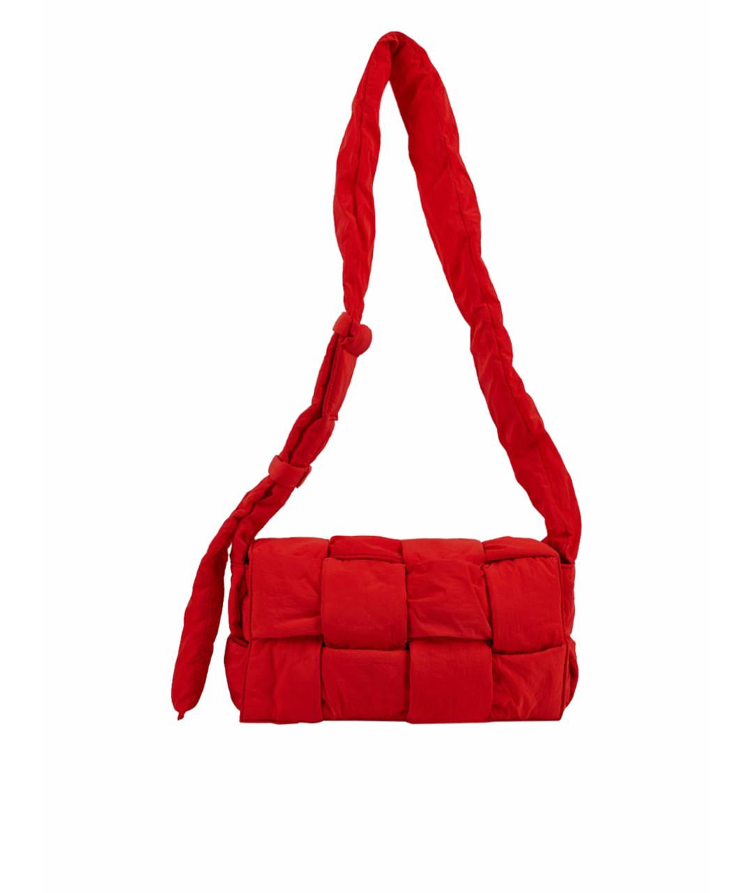 BOTTEGA VENETA Красная тканевая сумка через плечо, фото 1