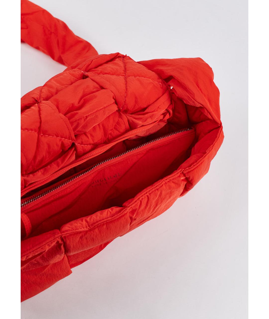 BOTTEGA VENETA Красная тканевая сумка через плечо, фото 4
