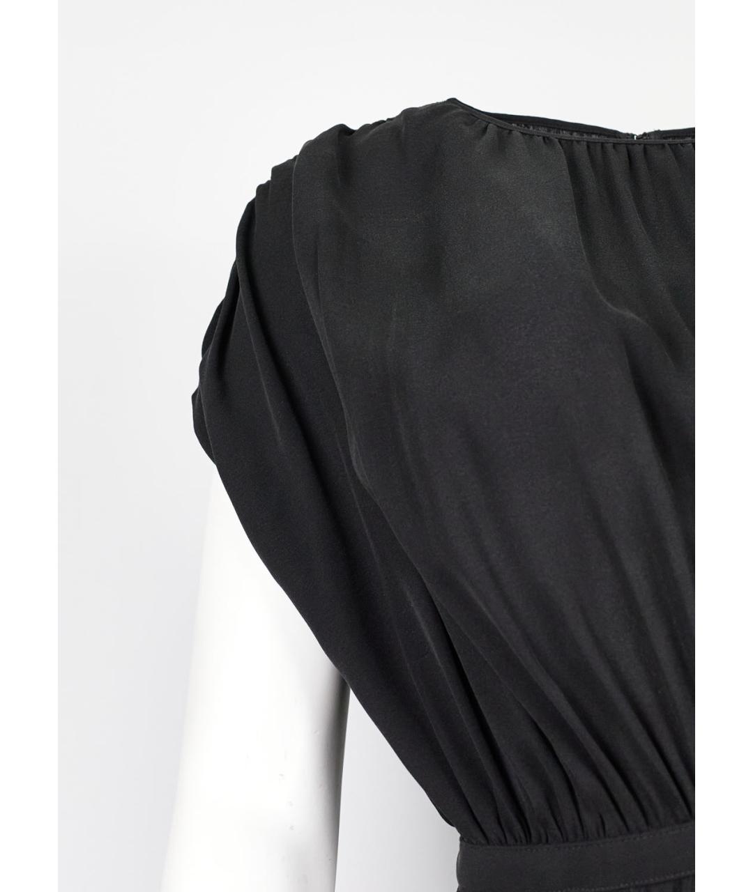 VALENTINO Черное шелковое вечернее платье, фото 5