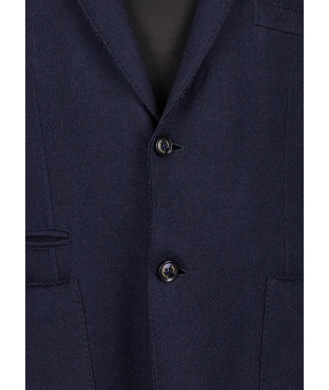 ERMENEGILDO ZEGNA Темно-синий шерстяной пиджак, фото 4