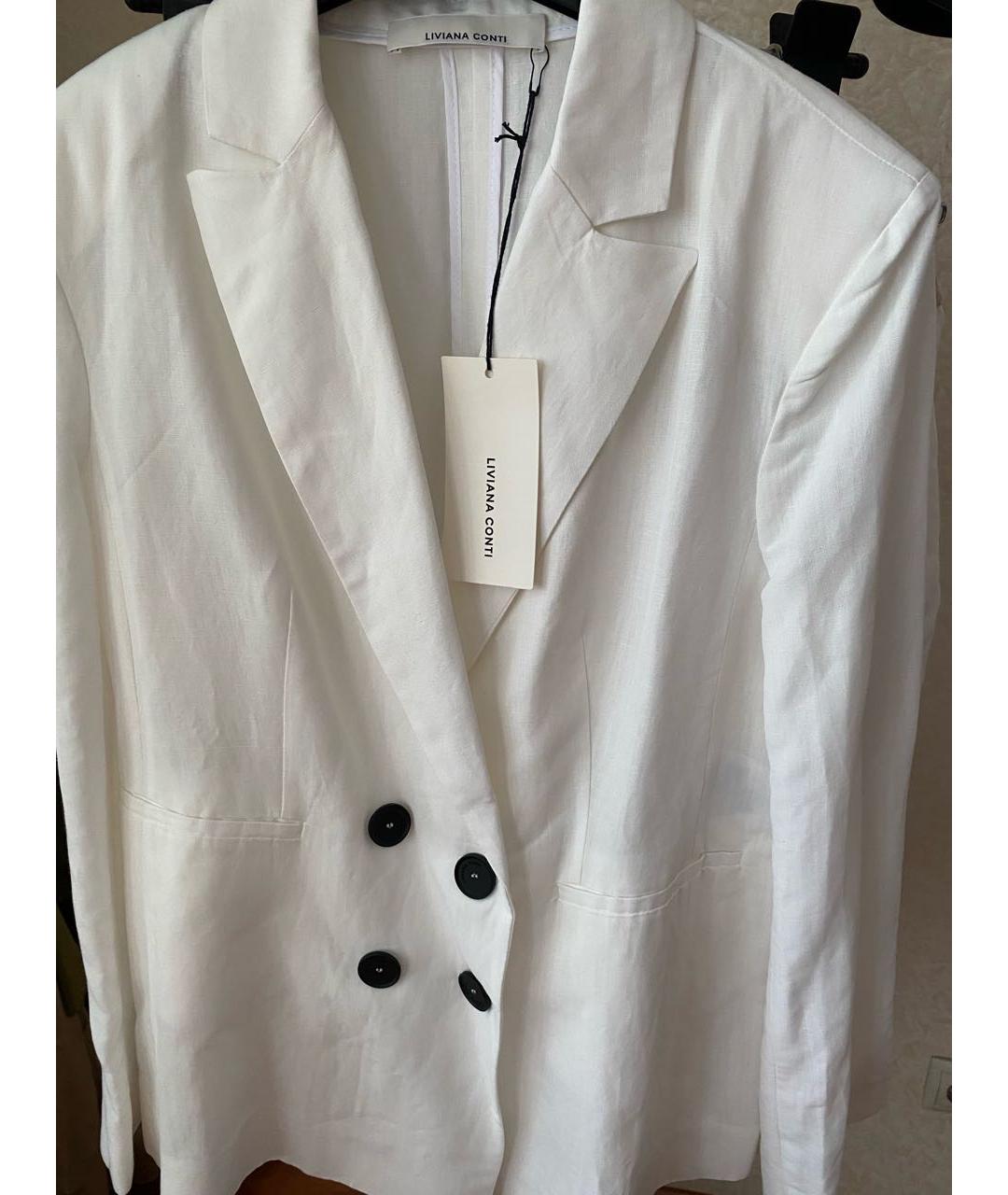 LIVIANA CONTI Белый вискозный костюм с юбками, фото 4