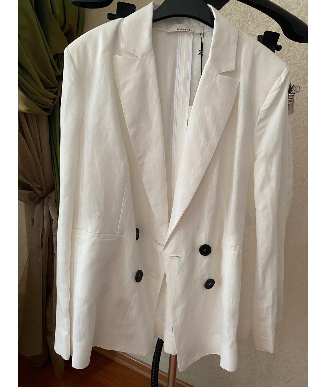 LIVIANA CONTI Белый вискозный костюм с юбками, фото 7
