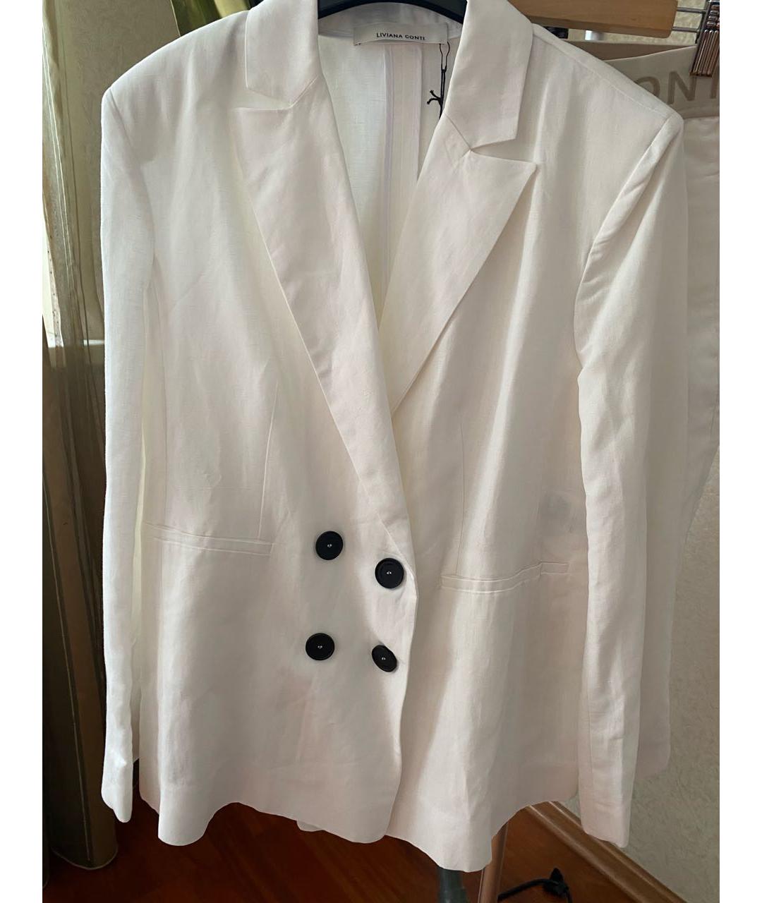 LIVIANA CONTI Белый вискозный костюм с юбками, фото 5