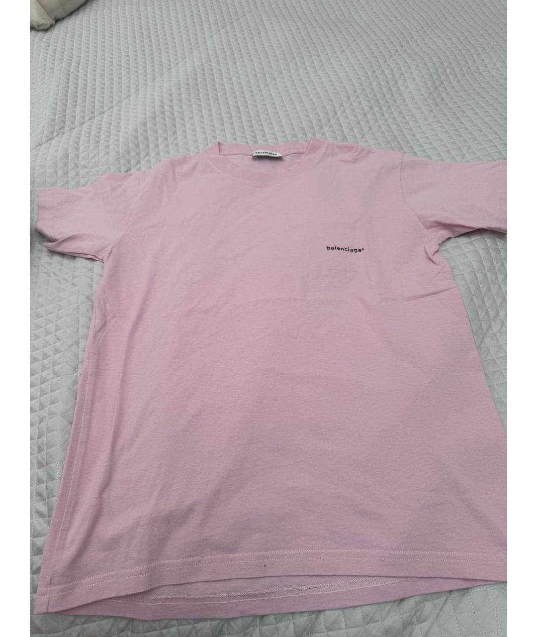 BALENCIAGA Розовая футболка, фото 4