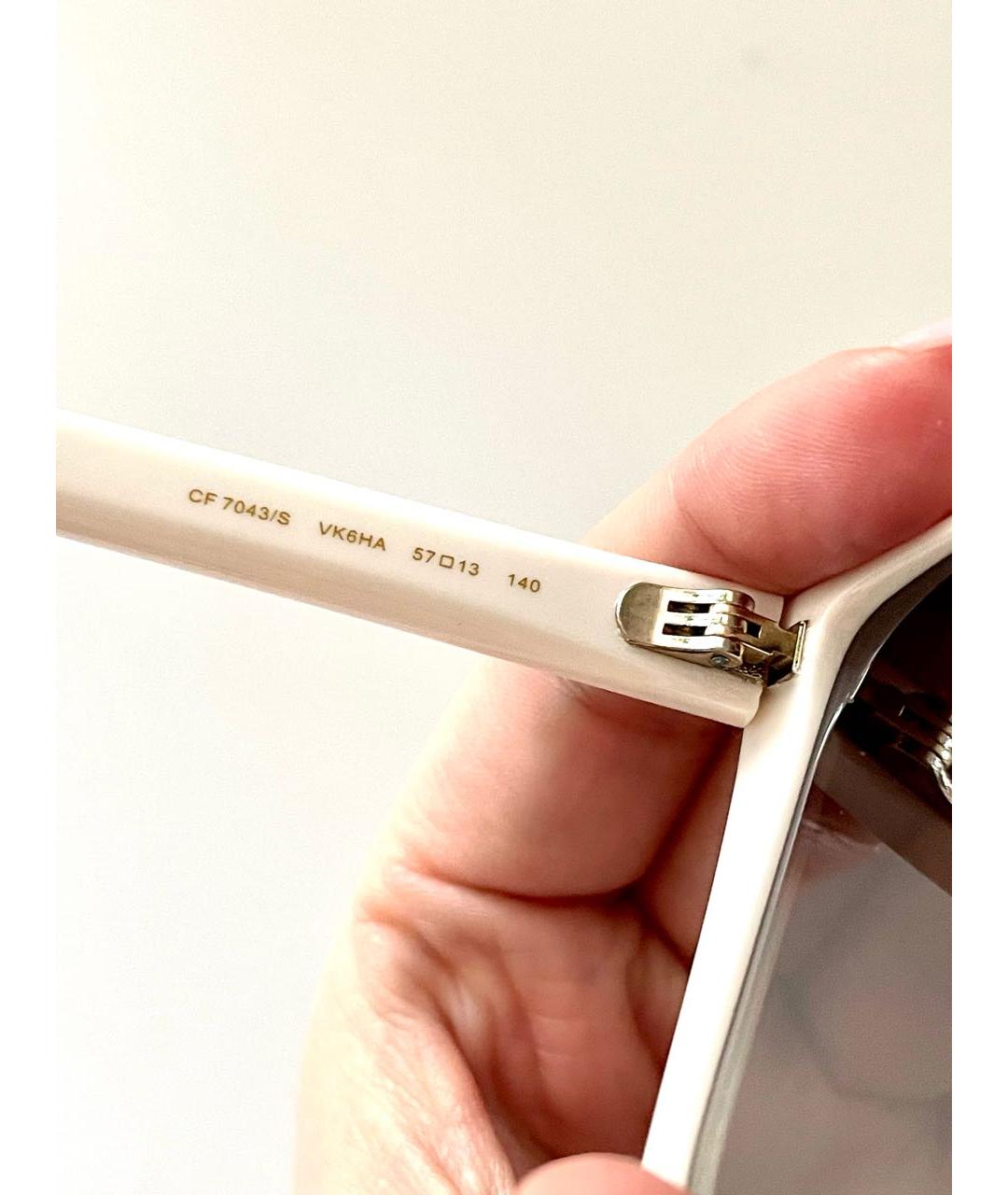 CHIARA FERRAGNI Белые пластиковые солнцезащитные очки, фото 8