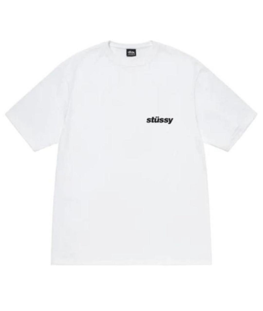 STUSSY Белая хлопковая футболка, фото 1