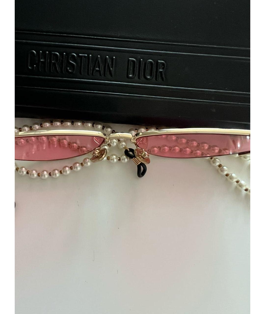 CHRISTIAN DIOR PRE-OWNED Розовые металлические солнцезащитные очки, фото 5