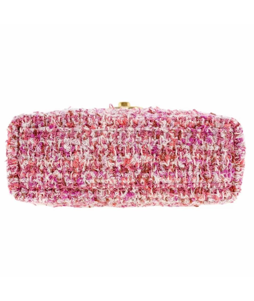 CHANEL PRE-OWNED Розовая тканевая сумка с короткими ручками, фото 4