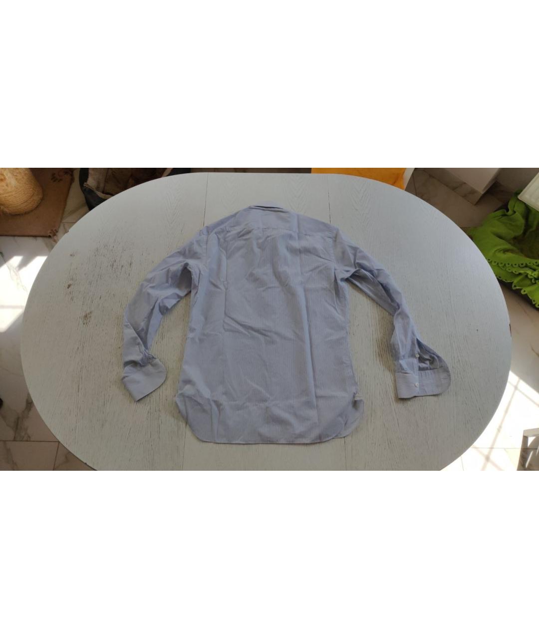 LUIGI BORRELLI Серая хлопковая классическая рубашка, фото 2