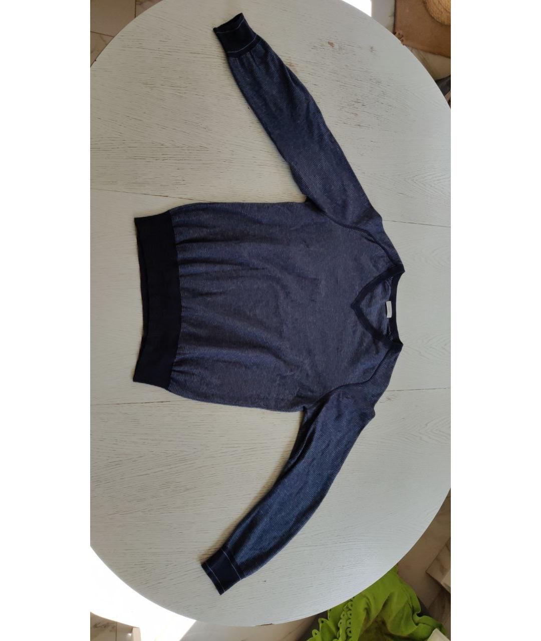 MALO Синий кашемировый джемпер / свитер, фото 4