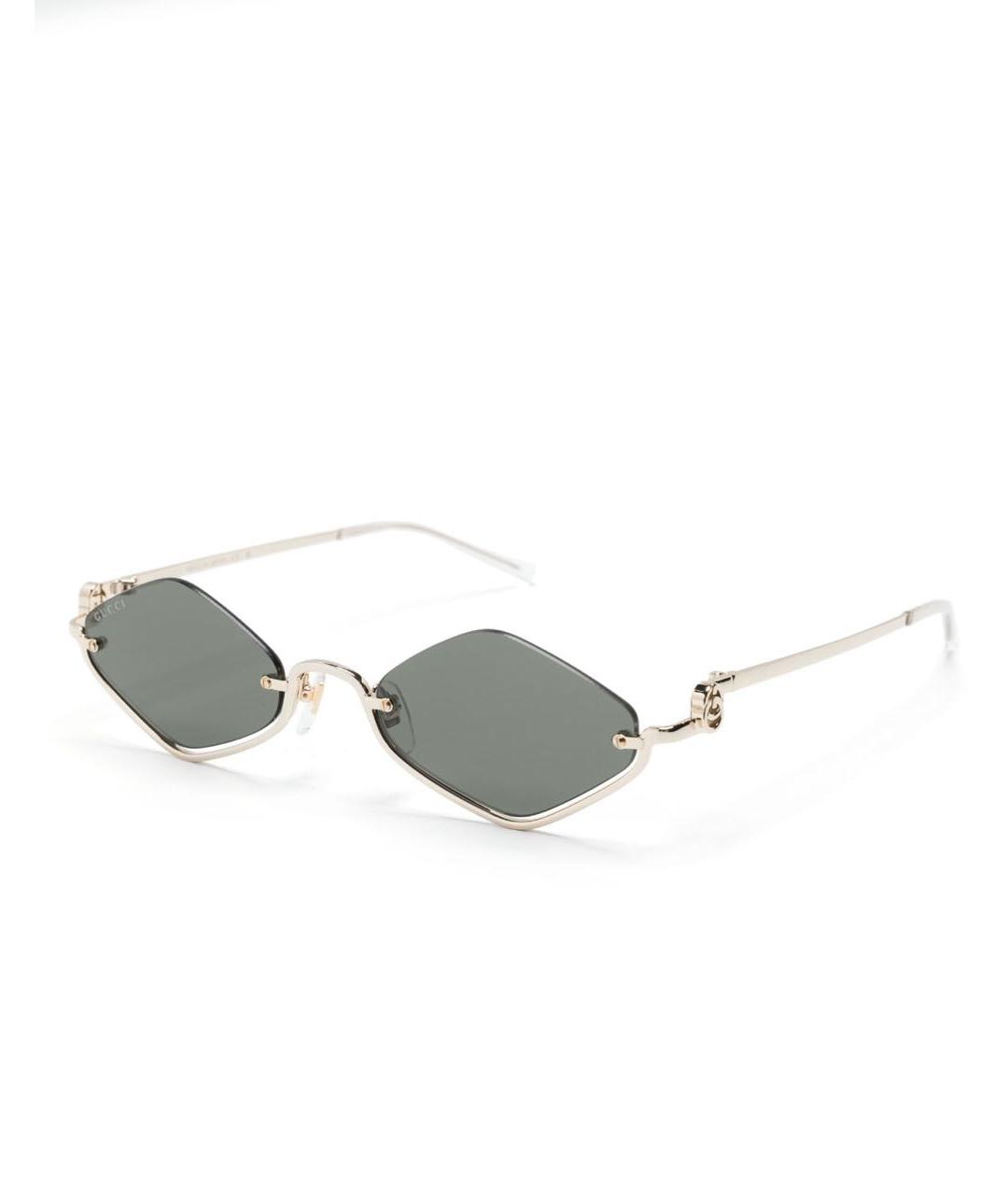 GUCCI Зеленые металлические солнцезащитные очки, фото 2