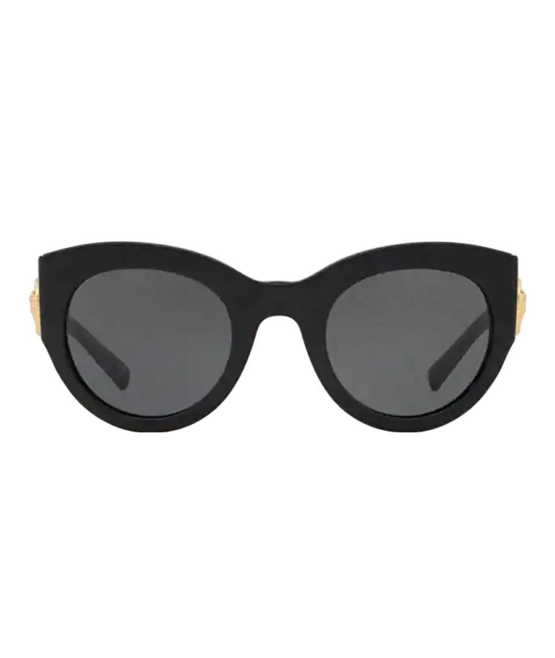 VERSACE Черные пластиковые солнцезащитные очки, фото 2