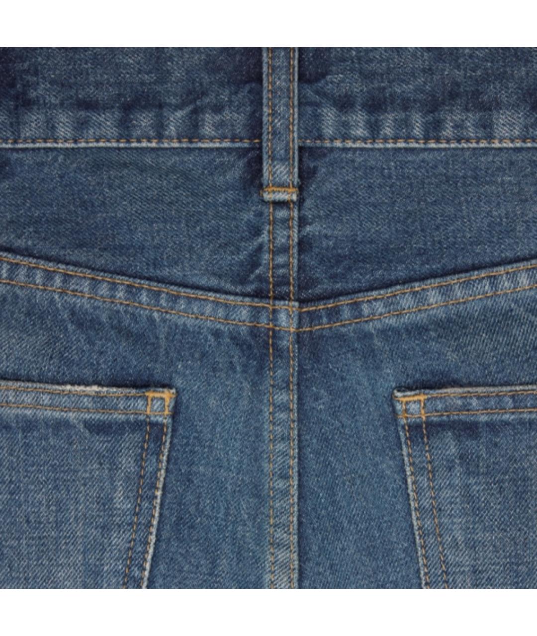 CELINE Синие хлопковые джинсы клеш, фото 3