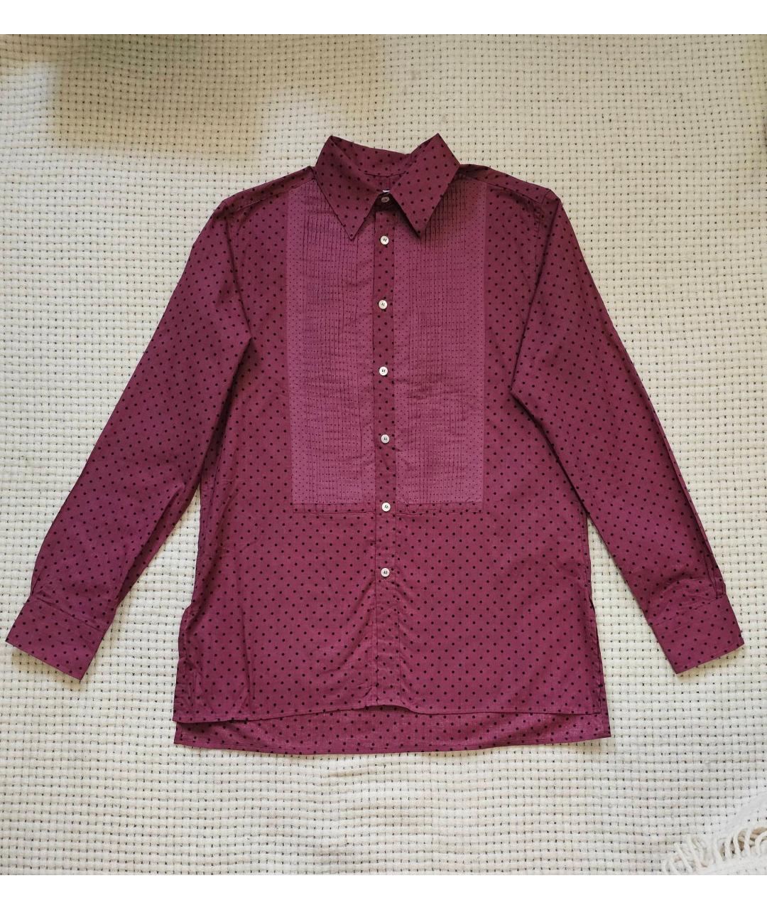 RED VALENTINO Бордовая хлопковая рубашка, фото 10