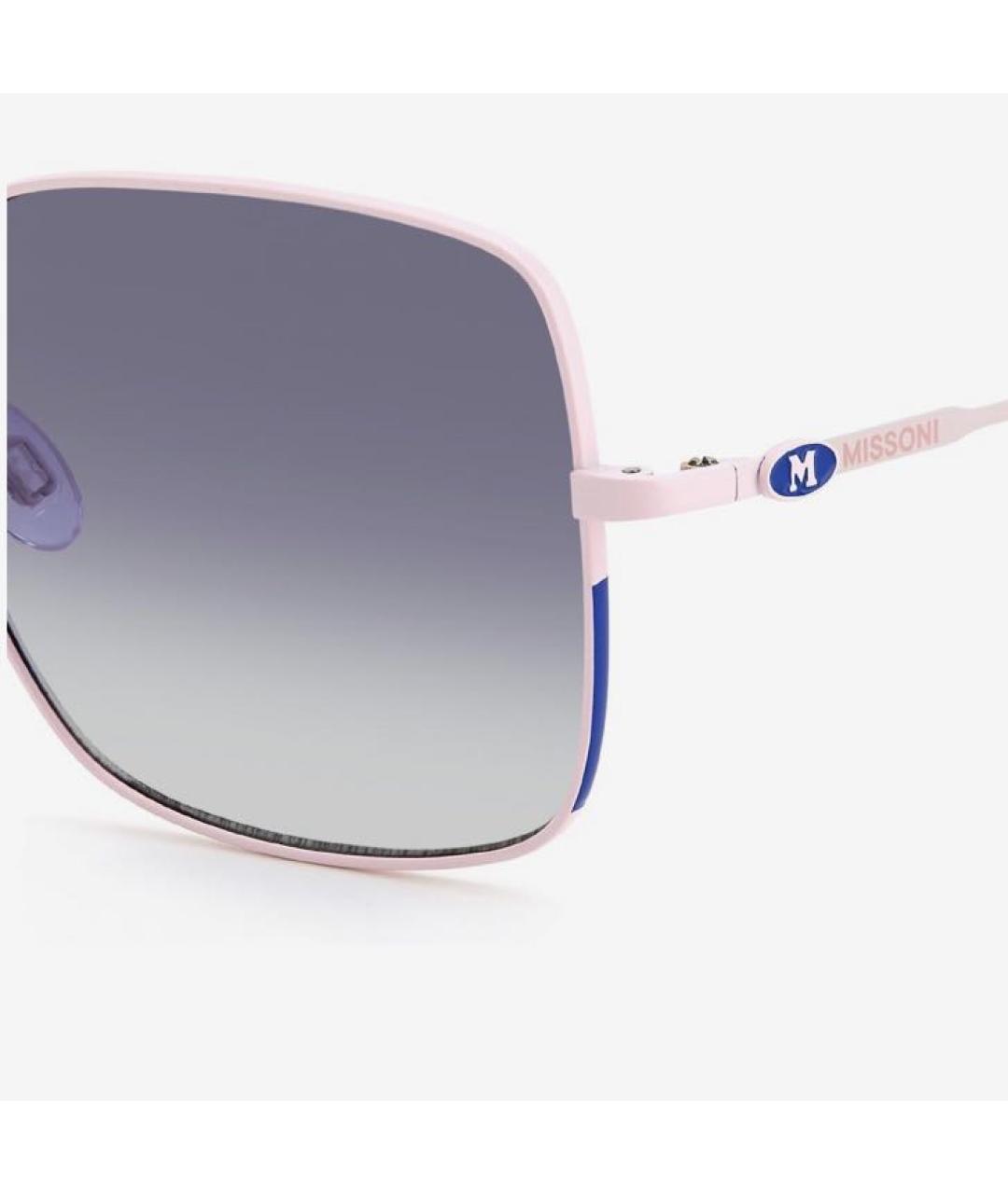 M MISSONI Розовые металлические солнцезащитные очки, фото 3