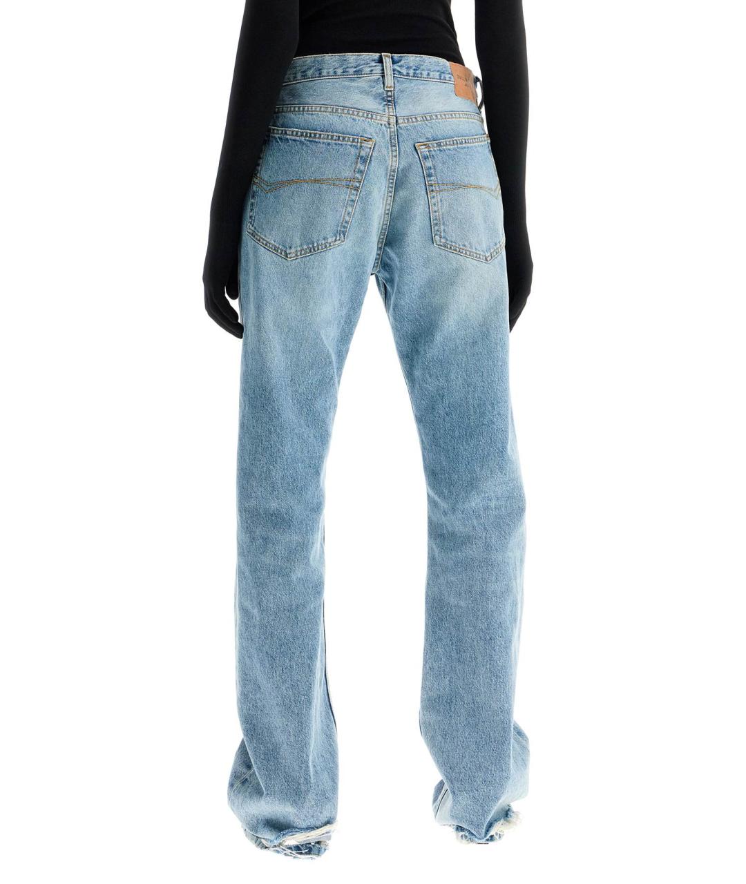 BALENCIAGA Голубые прямые джинсы, фото 5