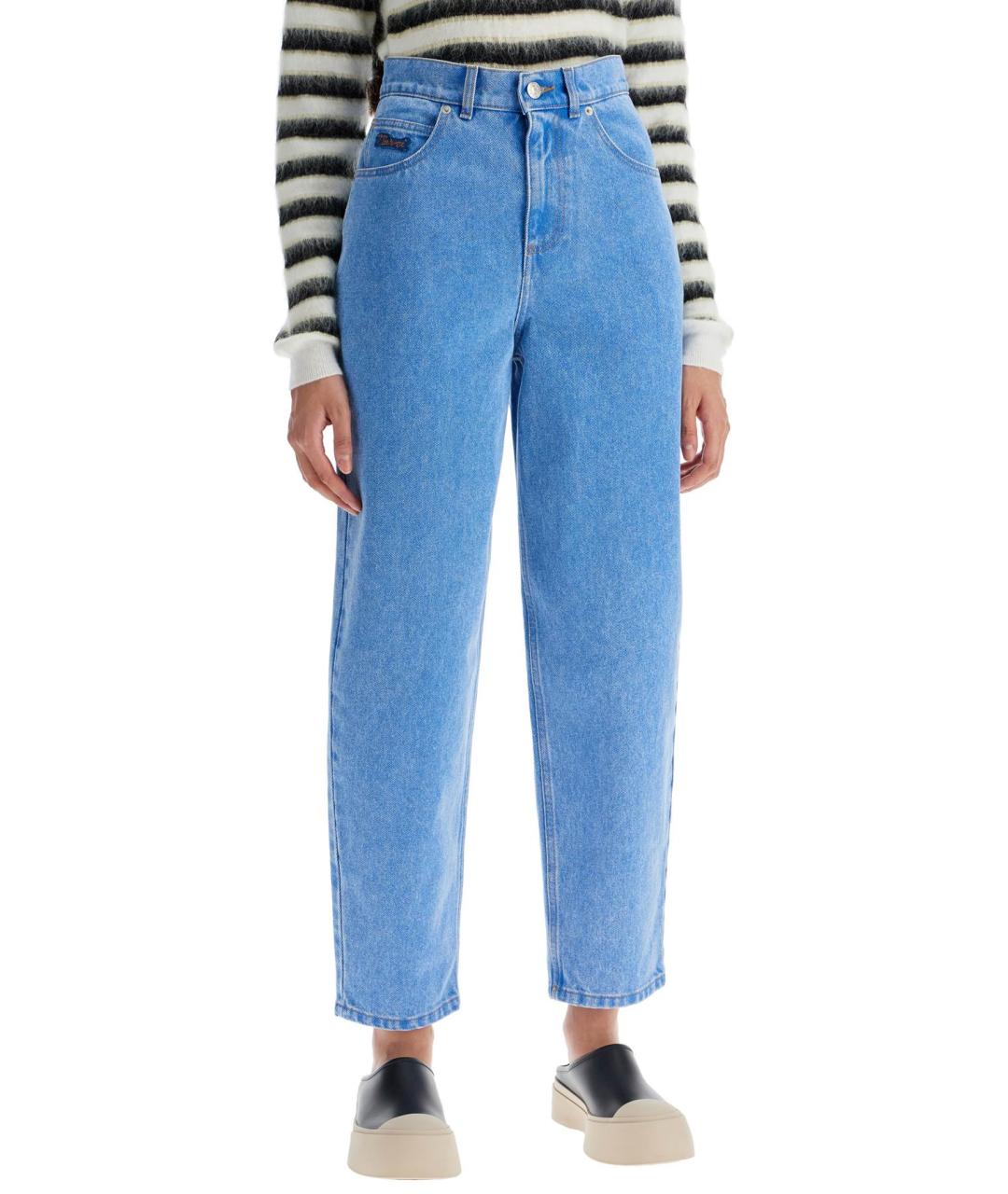 MARNI Синие прямые джинсы, фото 4