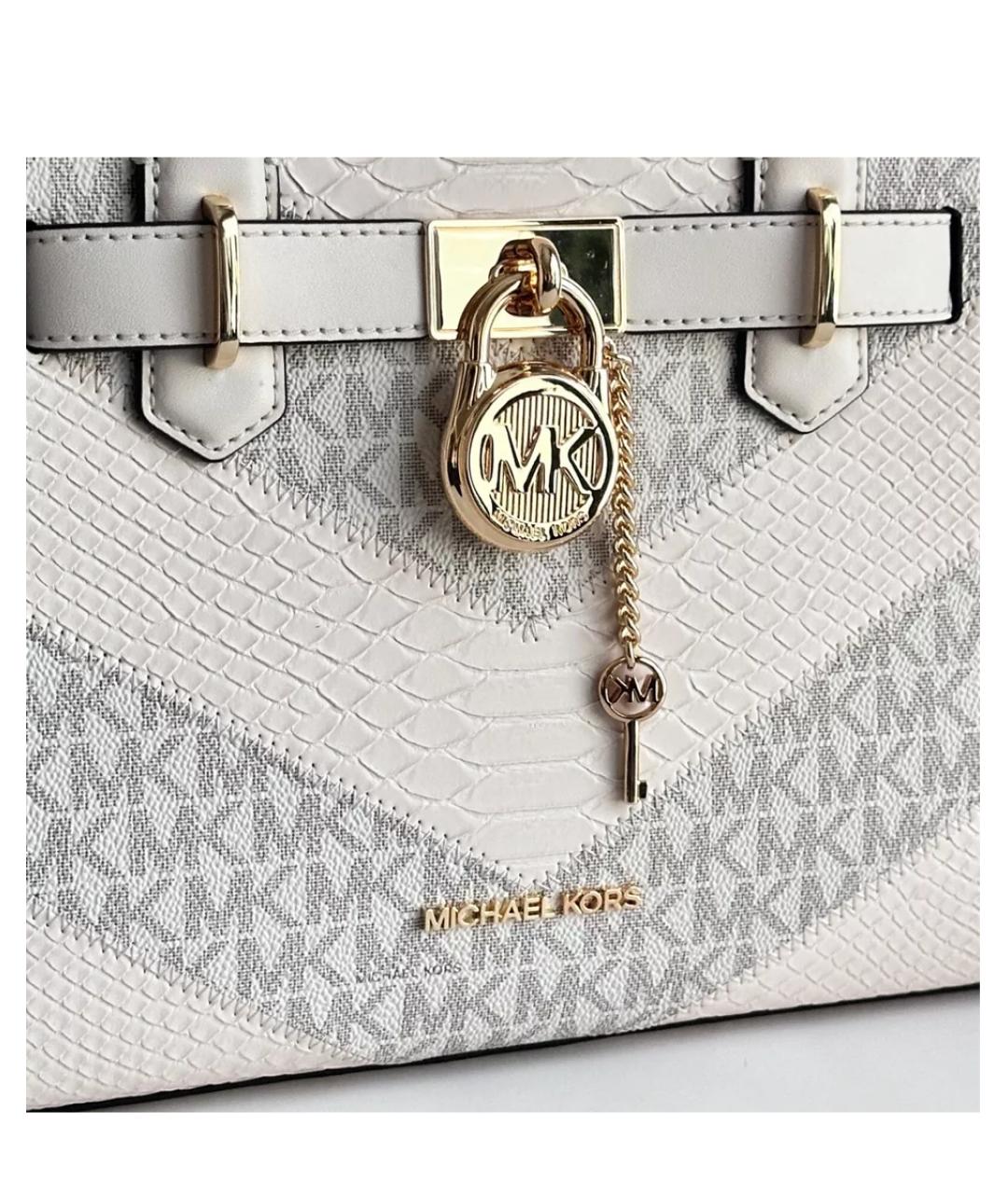 MICHAEL KORS Бежевая сумка тоут из искусственной кожи, фото 6