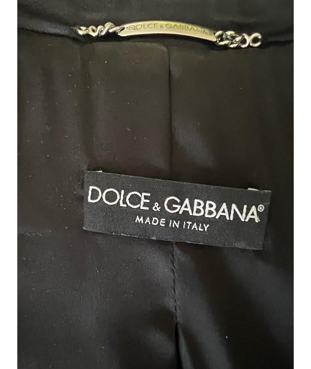 DOLCE&GABBANA Черный шерстяной жакет/пиджак, фото 4