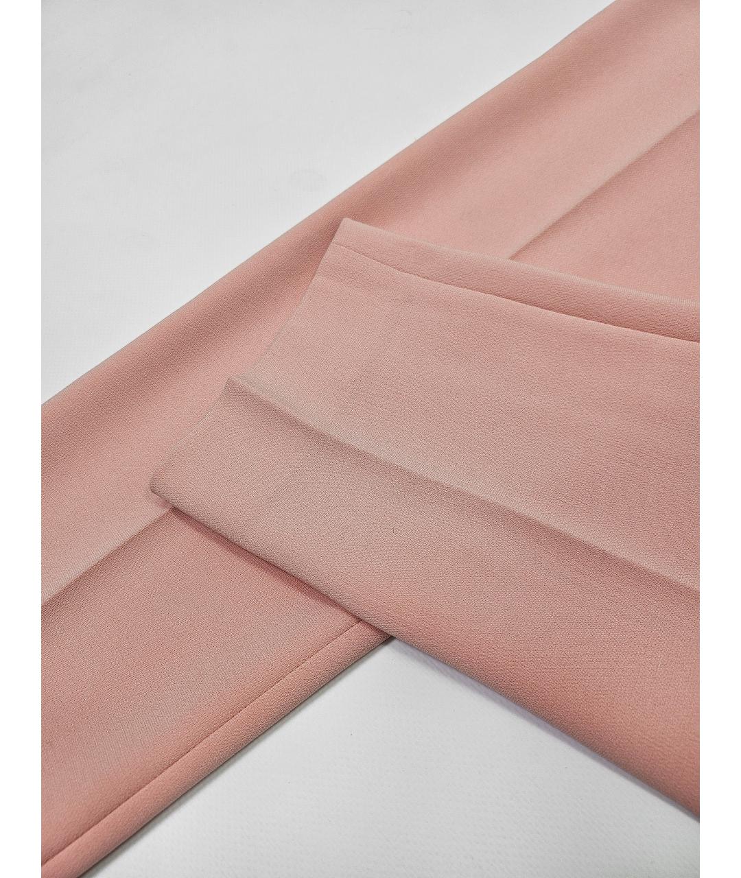 BOUTIQUE MOSCHINO Розовые ацетатные прямые брюки, фото 3