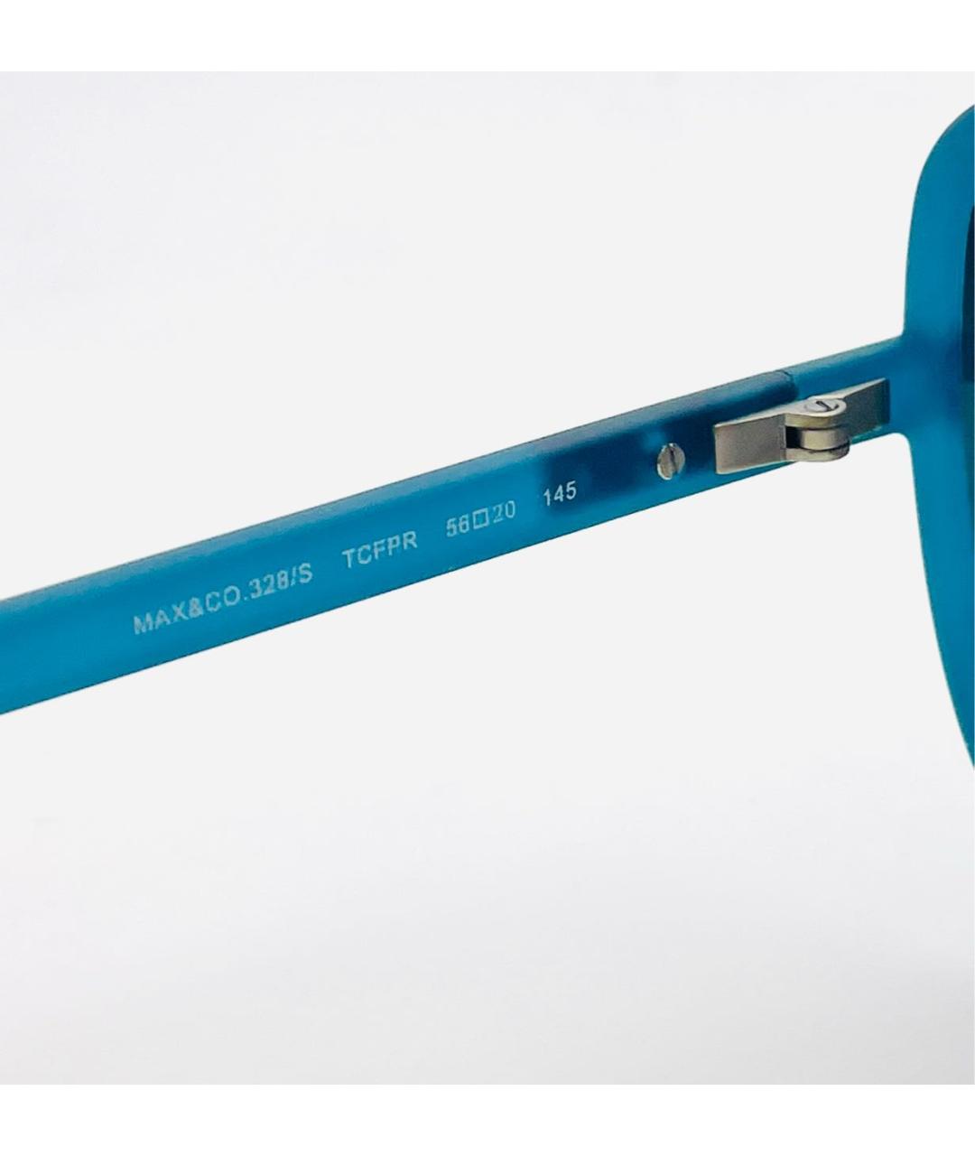MAX&CO Бирюзовые пластиковые солнцезащитные очки, фото 4