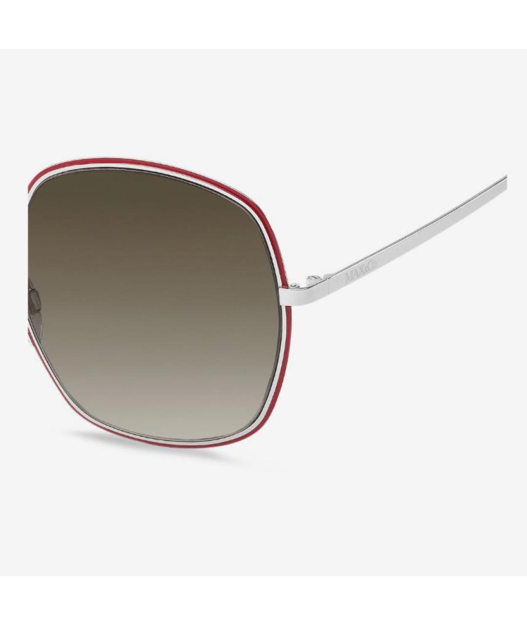 MAX&CO Бордовые металлические солнцезащитные очки, фото 3