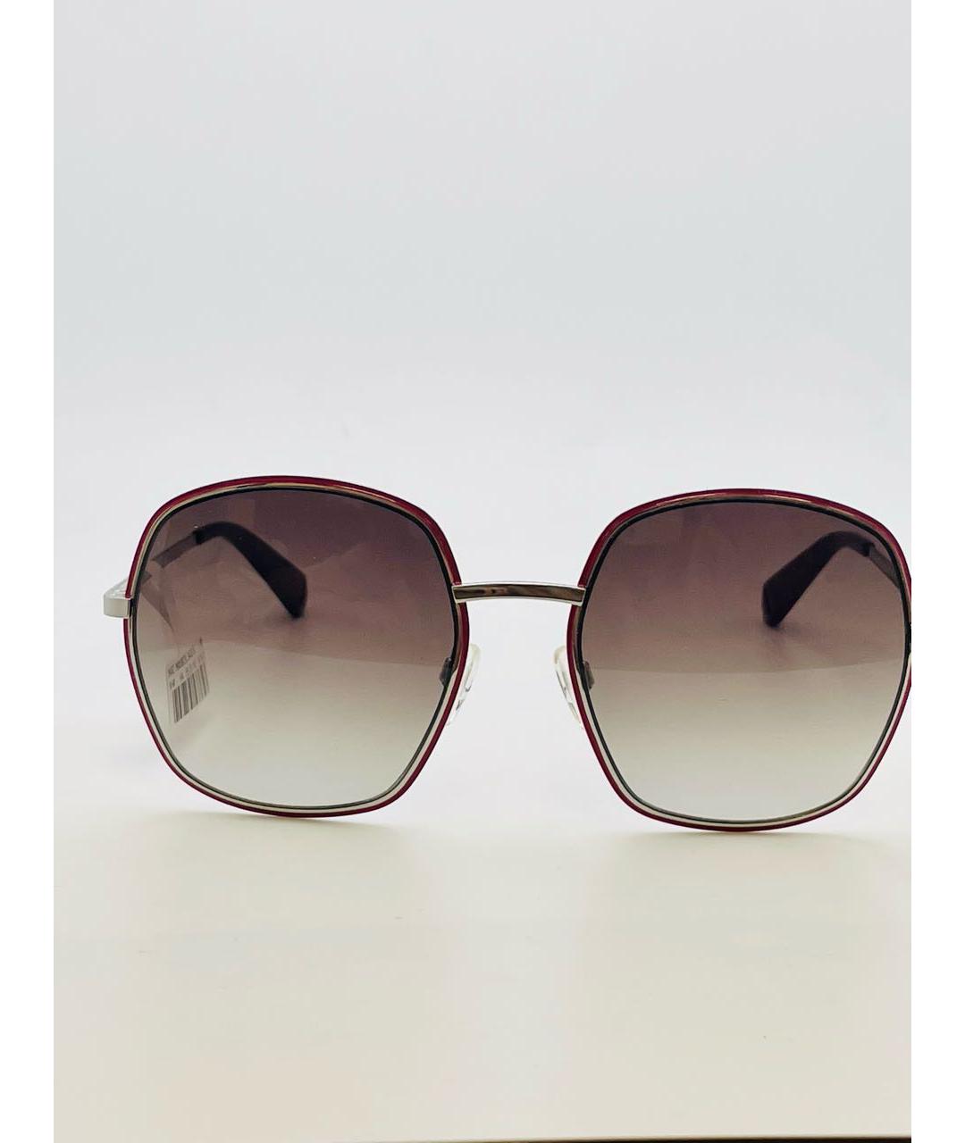 MAX&CO Бордовые металлические солнцезащитные очки, фото 4