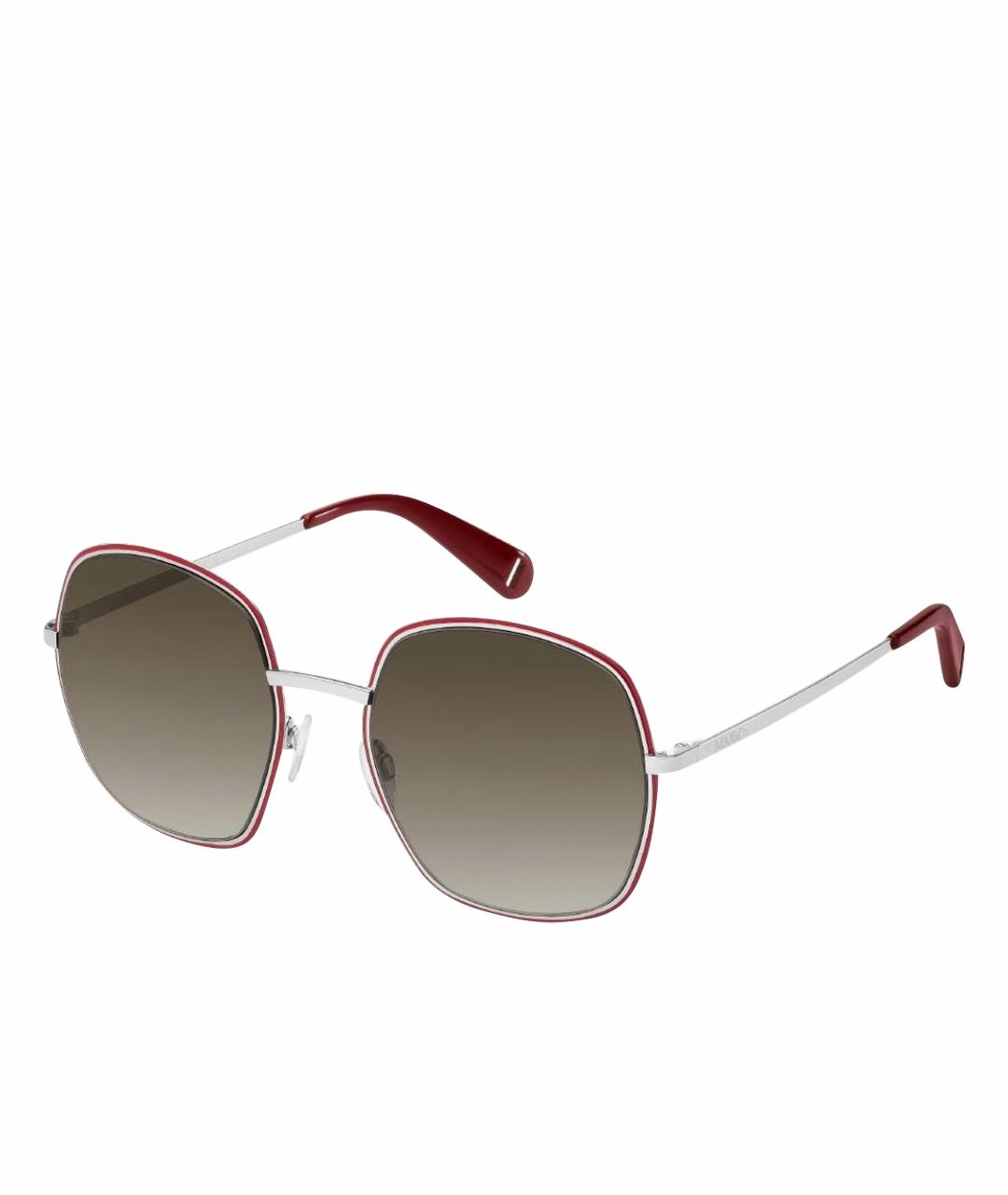 MAX&CO Бордовые металлические солнцезащитные очки, фото 1