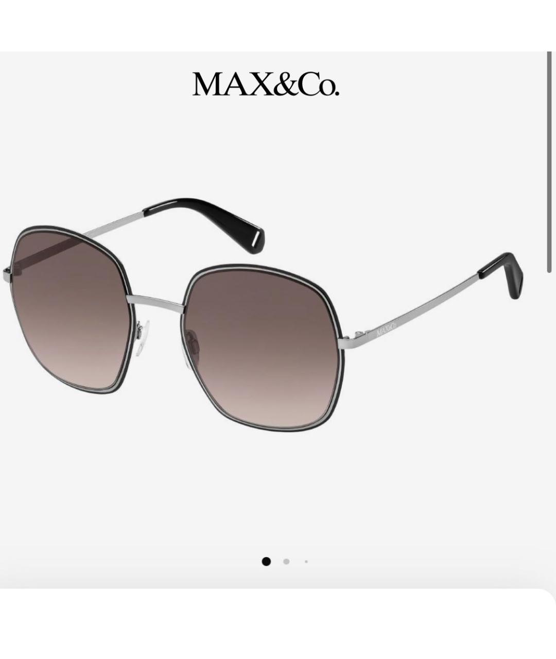 MAX&CO Черные металлические солнцезащитные очки, фото 9