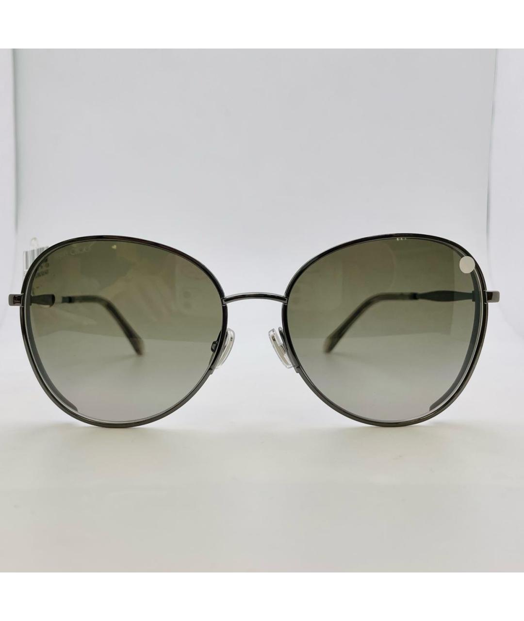 JIMMY CHOO Серебряные металлические солнцезащитные очки, фото 7