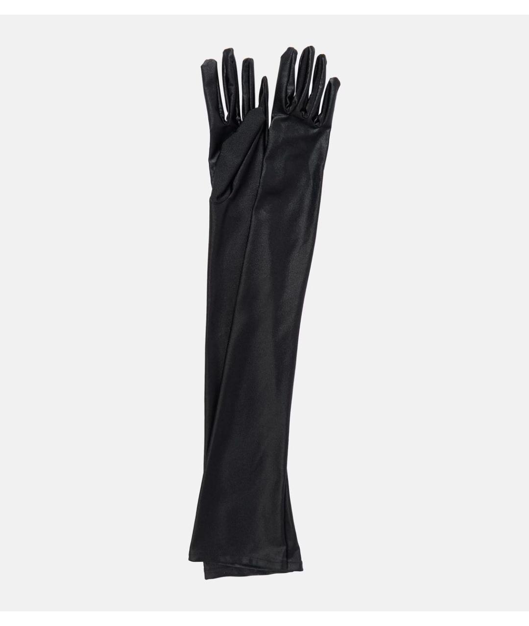 SAINT LAURENT Черные кожаные перчатки, фото 3