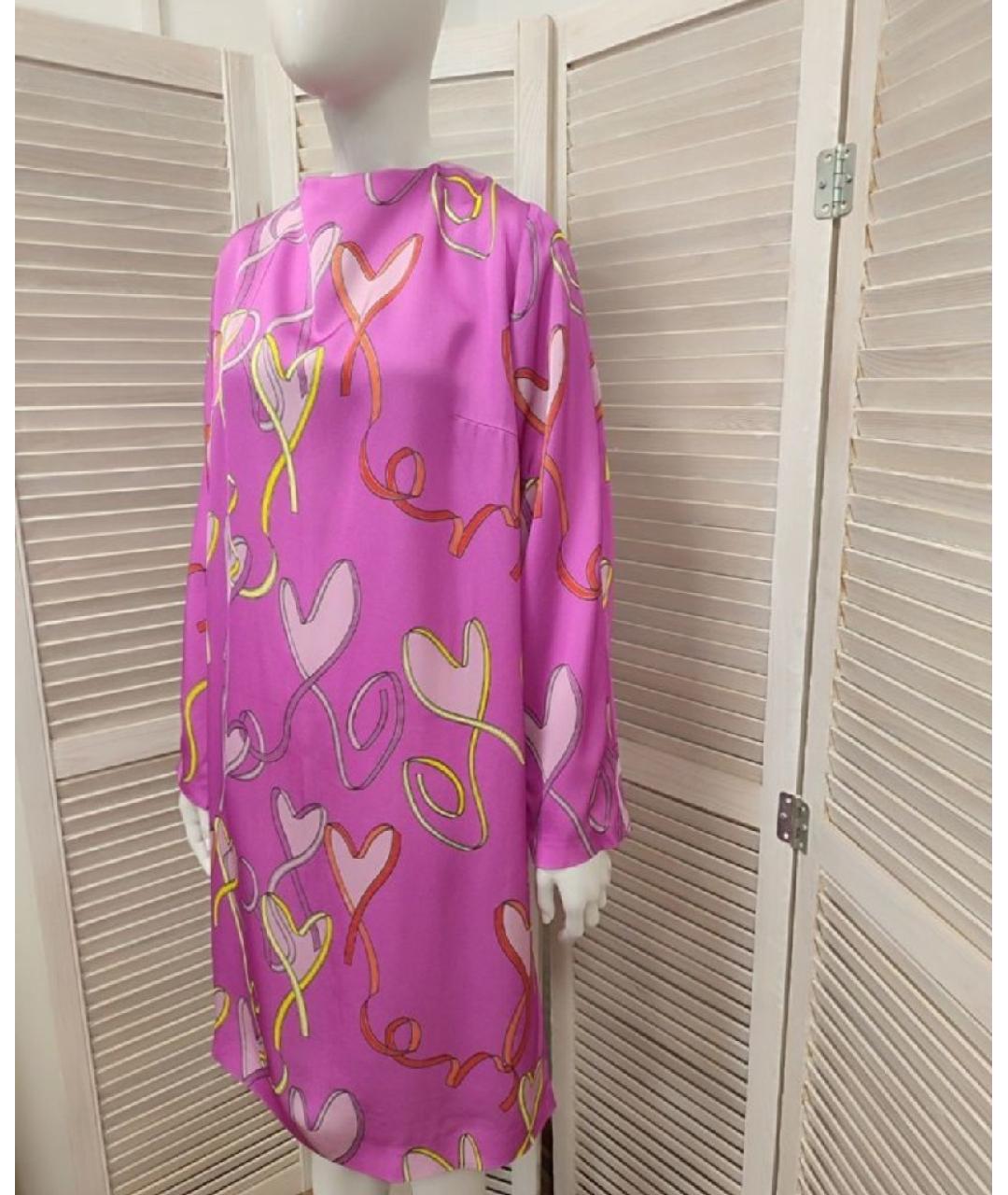 ESCADA Розовое вискозное повседневное платье, фото 5