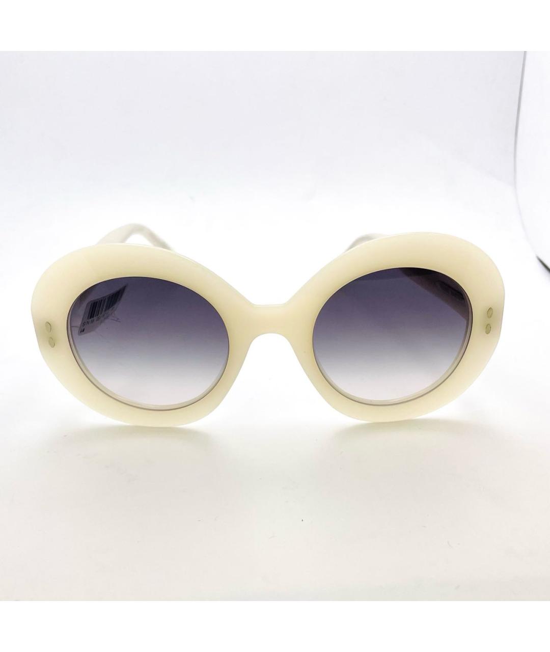 ISABEL MARANT Белые пластиковые солнцезащитные очки, фото 7