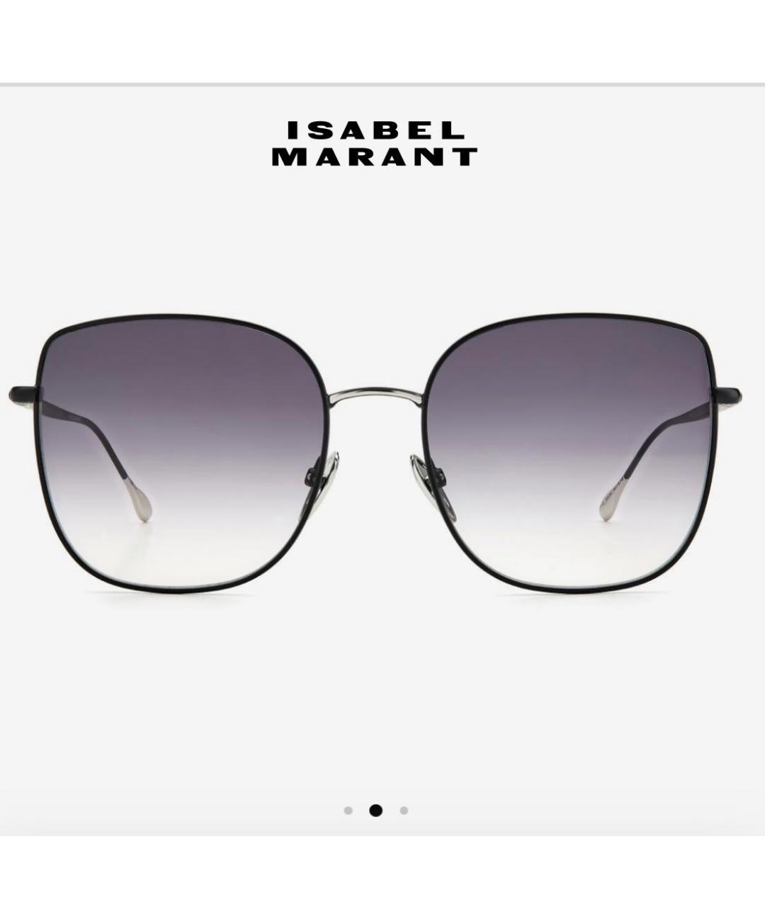 ISABEL MARANT Черные металлические солнцезащитные очки, фото 6