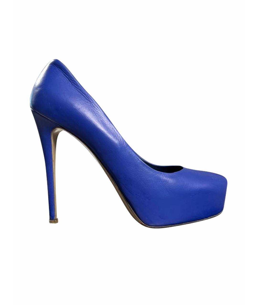 LE SILLA Синие кожаные туфли, фото 1