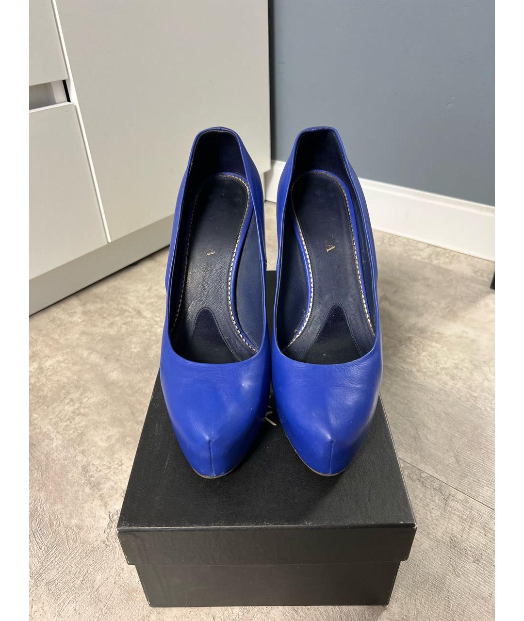 LE SILLA Синие кожаные туфли, фото 2