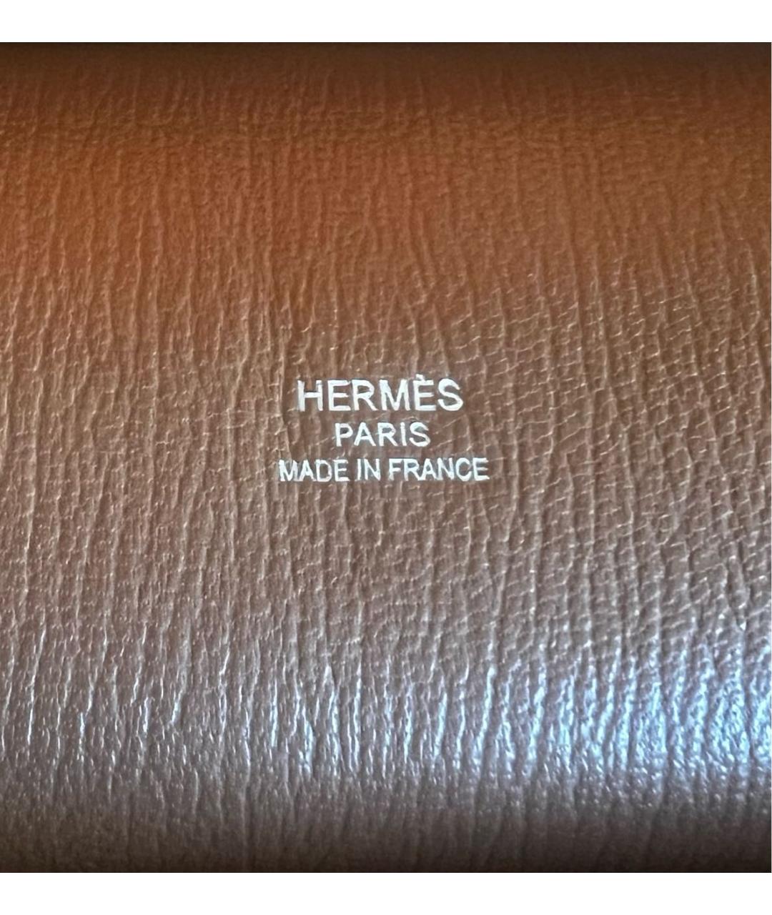 HERMES PRE-OWNED Коричневая кожаная сумка через плечо, фото 7