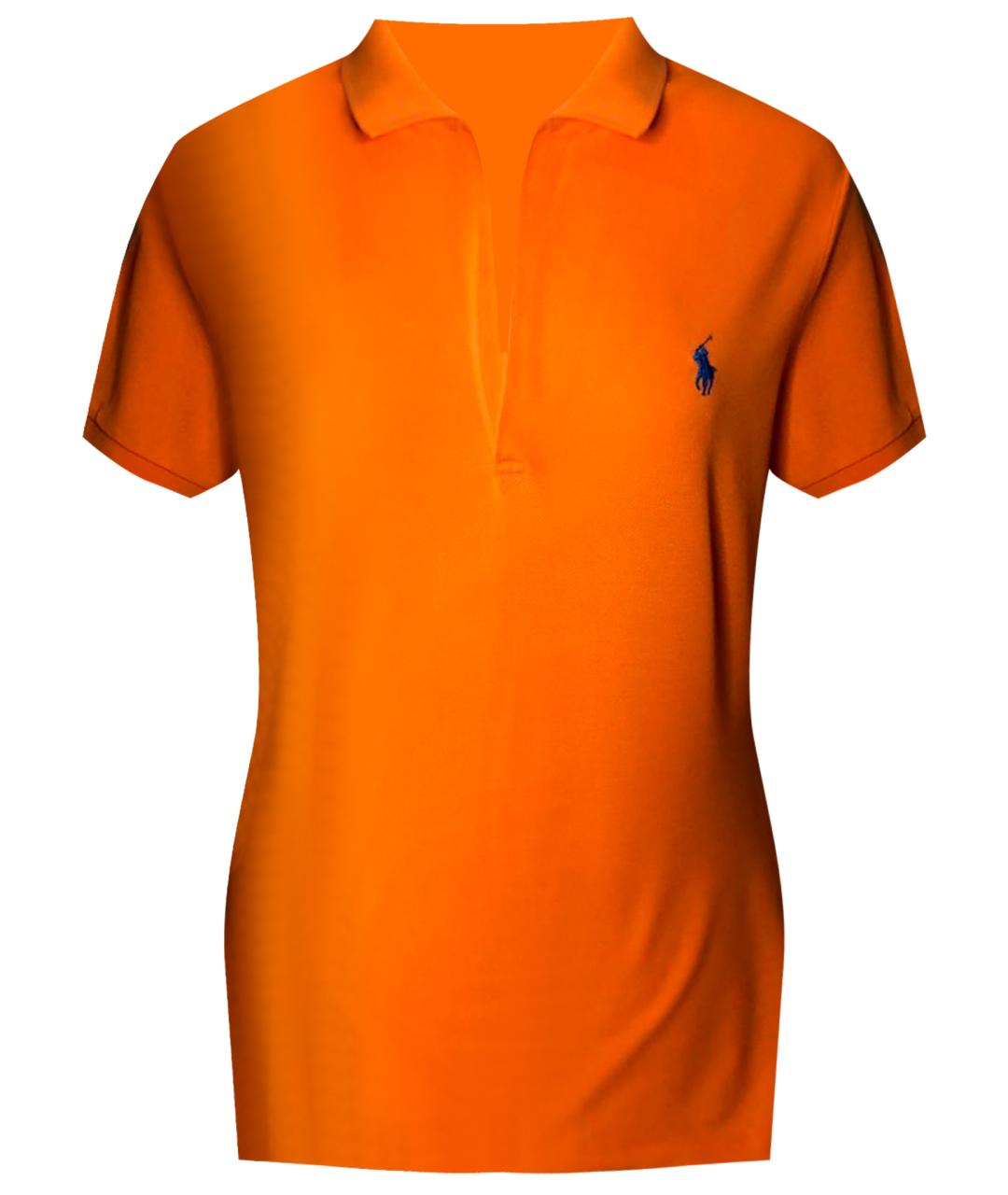 POLO RALPH LAUREN Оранжевая хлопковая футболка, фото 1
