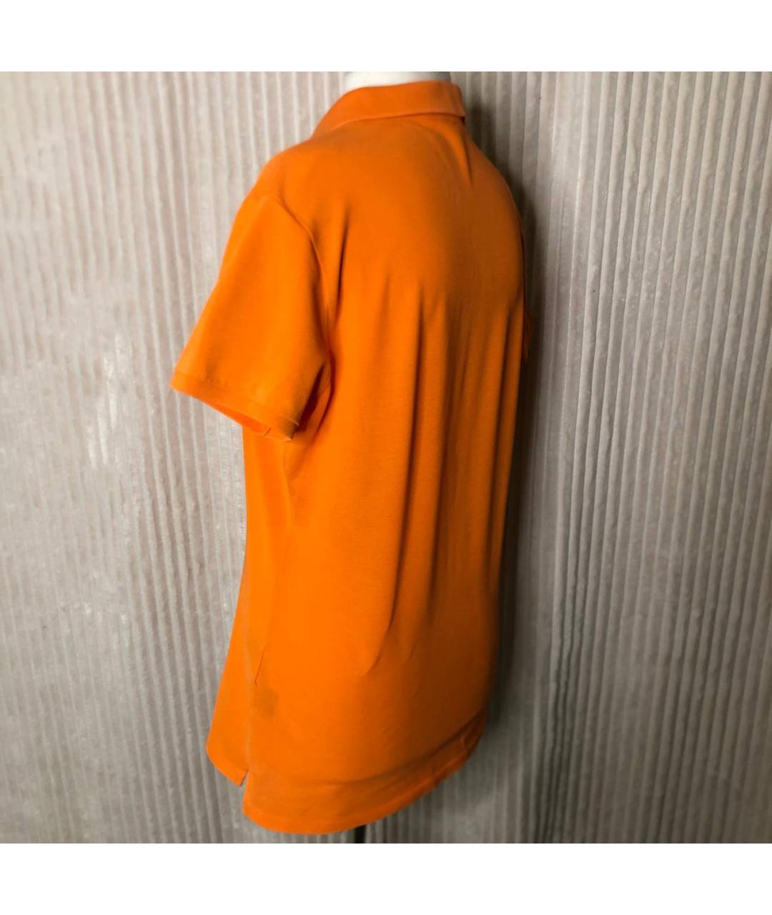 POLO RALPH LAUREN Оранжевая хлопковая футболка, фото 4