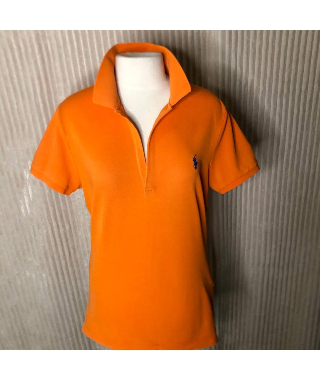 POLO RALPH LAUREN Оранжевая хлопковая футболка, фото 7