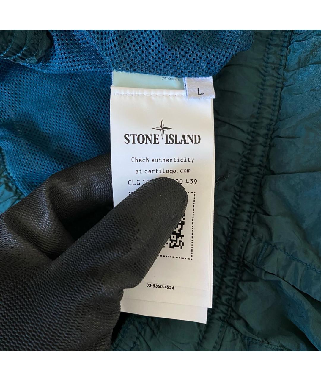 STONE ISLAND Зеленые шорты, фото 5