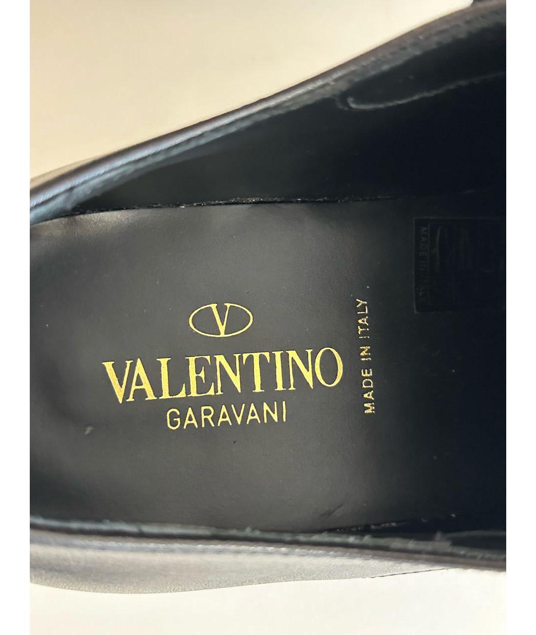 VALENTINO Черные кожаные низкие ботинки, фото 7