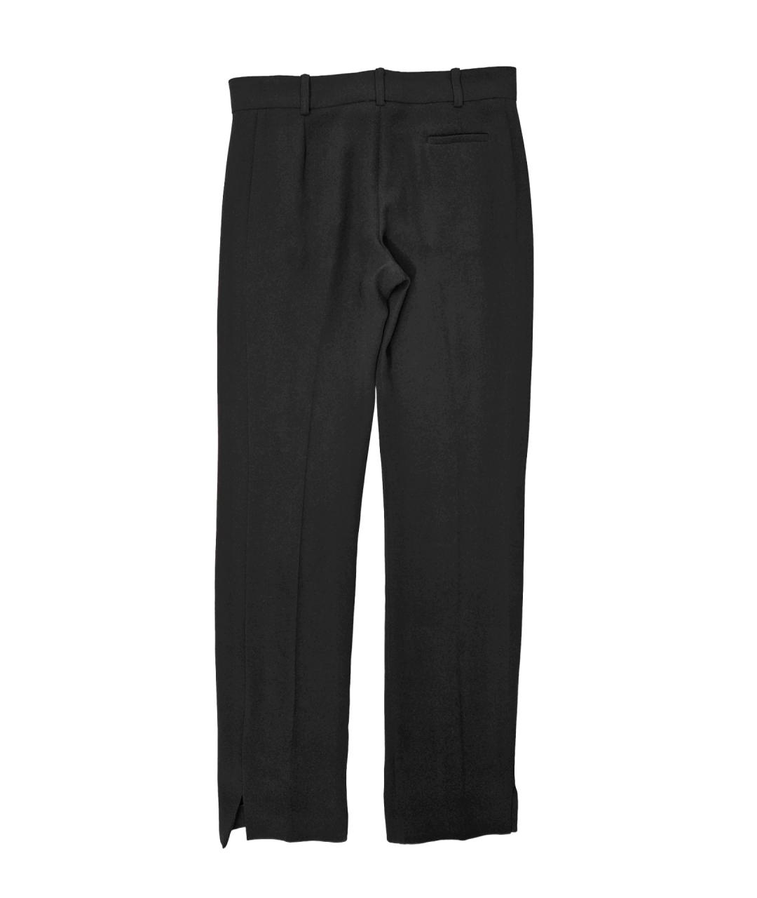 VERSACE Черные шелковые прямые брюки, фото 2