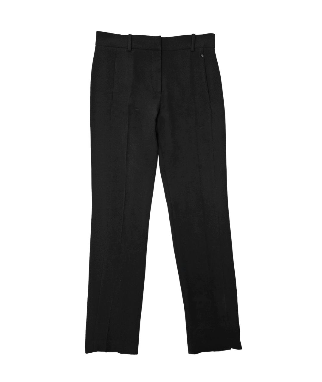 VERSACE Черные шелковые прямые брюки, фото 1