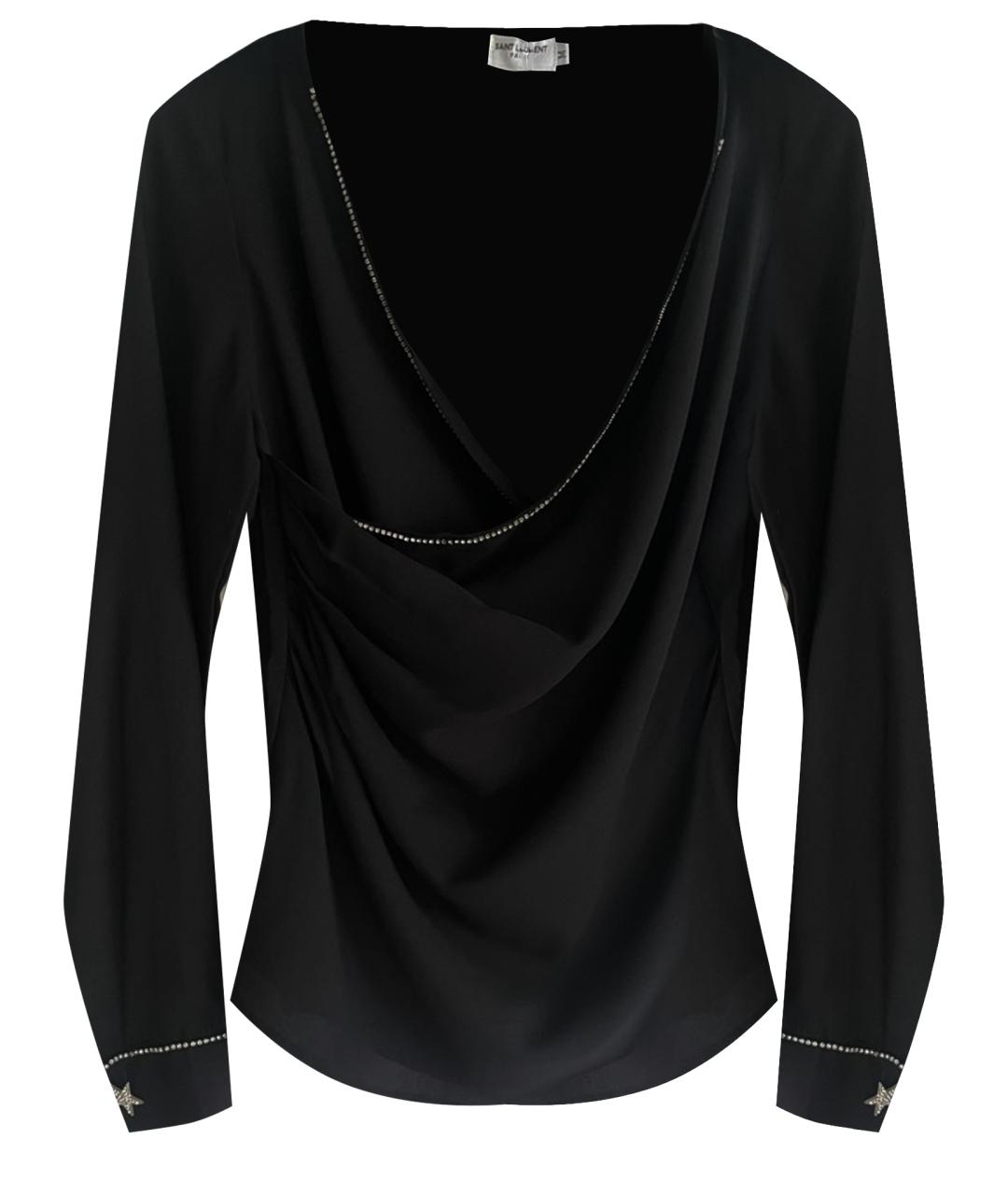 SAINT LAURENT Черная полиэстеровая блузы, фото 1