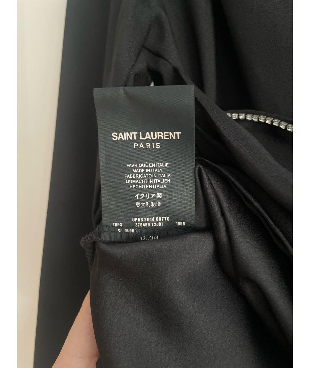SAINT LAURENT Черная полиэстеровая блузы, фото 4