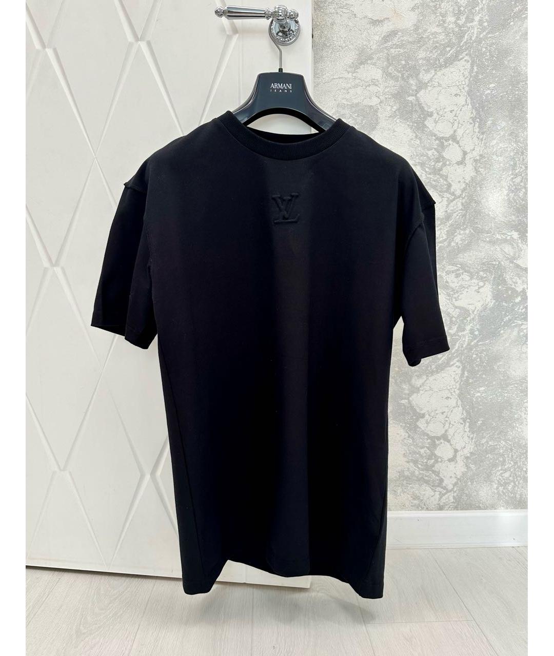 LOUIS VUITTON PRE-OWNED Черная хлопковая футболка, фото 5