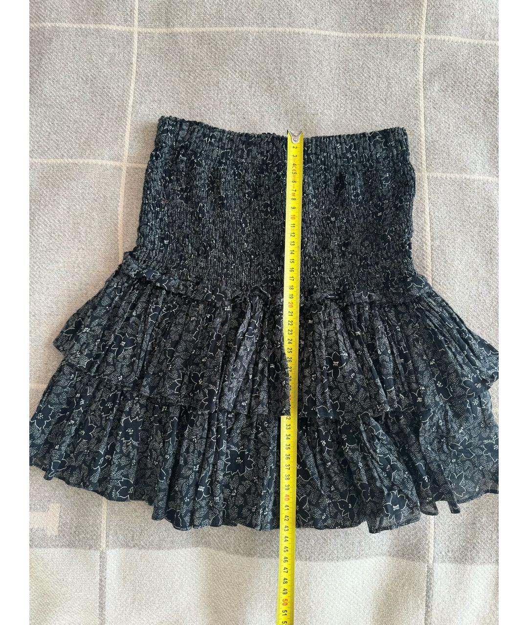 ISABEL MARANT ETOILE Черная хлопковая юбка мини, фото 2