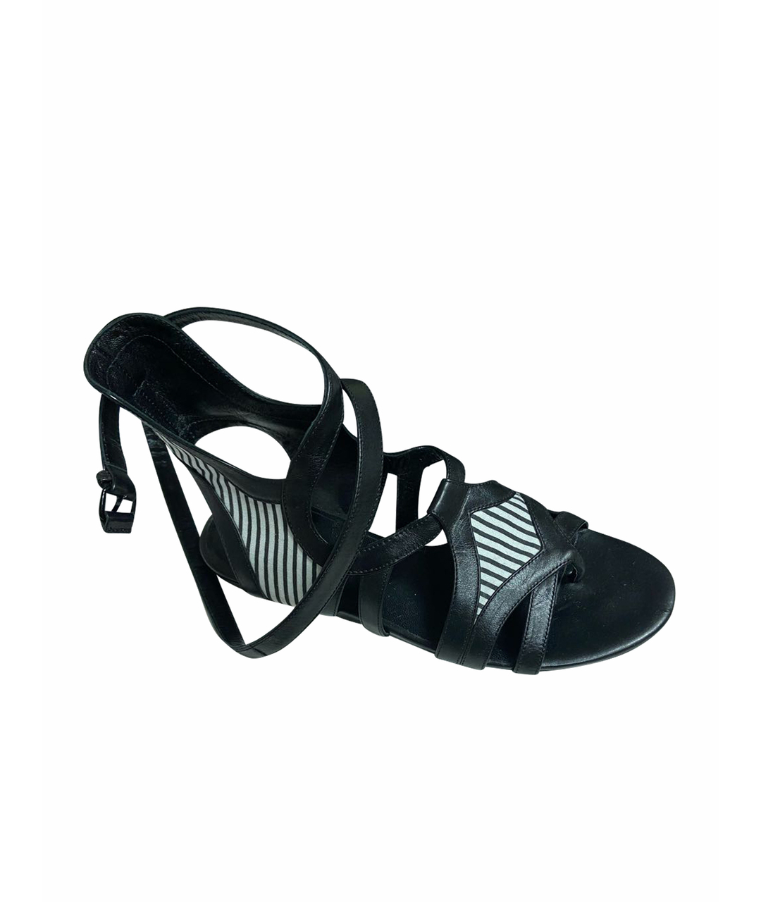BALENCIAGA Черные кожаные сандалии, фото 1